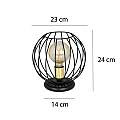 Lampade Da Scrivania Contemporaneo Omoikane Acciaio Nero 1 Luce E27 Ip20 LA0151-EB-LT1-NR