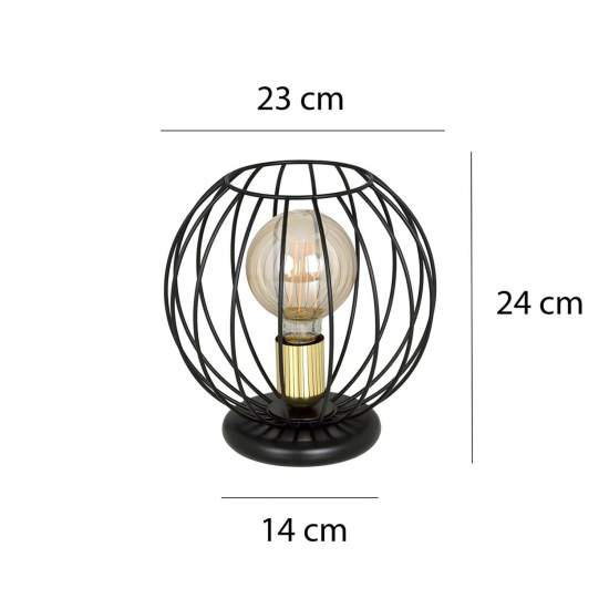 Lampade Da Scrivania Contemporaneo Omoikane Acciaio Nero 1 Luce E27 Ip20 LA0151-EB-LT1-NR