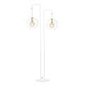 Piantana Contemporaneo Omoikane Acciaio Bianco 2 Luci E27 Ip20 LA0151-EB-PT2-BI