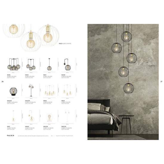 Piantana Contemporaneo Omoikane Acciaio Bianco 2 Luci E27 Ip20 LA0151-EB-PT2-BI