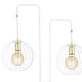 Piantana Contemporaneo Omoikane Acciaio Bianco 2 Luci E27 Ip20 LA0151-EB-PT2-BI