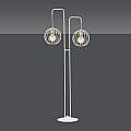 Piantana Contemporaneo Omoikane Acciaio Bianco 2 Luci E27 Ip20 LA0151-EB-PT2-BI