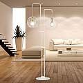 Piantana Contemporaneo Omoikane Acciaio Bianco 2 Luci E27 Ip20 LA0151-EB-PT2-BI