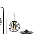 Piantana Contemporaneo Omoikane Acciaio Nero 2 Luci E27 Ip20 LA0151-EB-PT2-NR