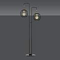 Piantana Contemporaneo Omoikane Acciaio Nero 2 Luci E27 Ip20 LA0151-EB-PT2-NR