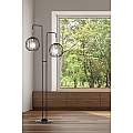Piantana Contemporaneo Omoikane Acciaio Nero 2 Luci E27 Ip20 LA0151-EB-PT2-NR