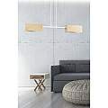 Lampadario Minimal Sarutahiko Acciaio Bianco 2 Luci E27 Ip20 LA0152-EB-2-BI