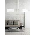 Lampadario Minimal Yuhuang Acciaio Bianco 2 Luci E27 Ip20 LA0153-EB-2-BI