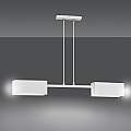 Lampadario Minimal Yuhuang Acciaio Bianco 2 Luci E27 Ip20 LA0153-EB-2-BI