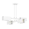Lampadario Minimal Yuhuang Acciaio Bianco 4 Luci E27 Ip20 LA0153-EB-4-BI