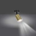 Spot Faretto Moderno Regolabile 1 Luce Guanyin A Cilindro In Acciaio Nero E Oro LA0154-EB-PL1-NR