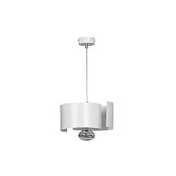 Sospensione Moderna 1 Luce Arciere In Acciao Bianco E Cromo