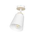 Plafoniera A Faretto Spot 1 Luce In Acciaio Bianco E Legno Naturale LA0162-EB-PL1-BI