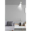 Plafoniera A Faretto Spot 1 Luce In Acciaio Bianco E Legno Naturale LA0162-EB-PL1-BI