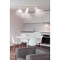 Plafoniera Spot Faretti Orientabili 3 Luci Xiwangmu Acciaio Bianco E Legno Naturale LA0162-EB-PL3-BI