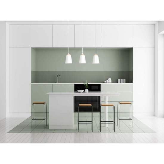 Lampadario 3 Luci Lancillotto Con Paralumi A Cono In Acciaio Bianco E Legno Naturale LA0166-EB-3-BI