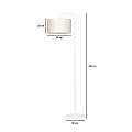 Piantana Contemporaneo Sigfrido Acciaio Bianco Ecru 1 Luce E27 Ip20 LA0172-EB-PT1-BI-EC