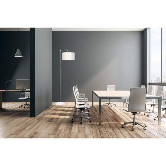 Piantana Contemporaneo Sigfrido Acciaio Bianco Ecru 1 Luce E27 Ip20 LA0172-EB-PT1-BI-EC