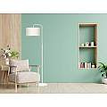 Piantana Contemporaneo Sigfrido Acciaio Bianco Ecru 1 Luce E27 Ip20 LA0172-EB-PT1-BI-EC