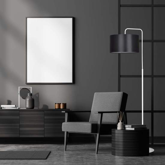 Piantana Contemporaneo Sigfrido Acciaio Bianco Bianco 1 Luce E27 Ip20 LA0172-EB-PT1-BI-NR