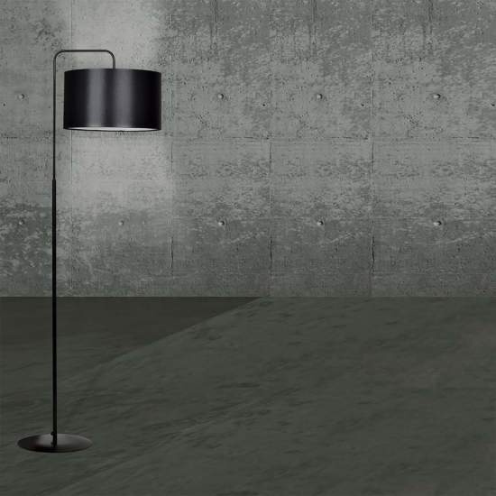 Piantana Contemporaneo Sigfrido Acciaio Nero 1 Luce E27 Ip20 LA0172-EB-PT1-NR
