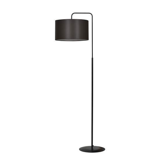 Piantana Contemporaneo Sigfrido Acciaio Nero Marrone 1 Luce E27 Ip20 LA0172-EB-PT1-NR-MA