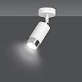 Faretto Orientabile 1 Luce Ragnar A Cilindro In Acciaio Bianco E Cromo LA0174-EB-PL1-BI-OR