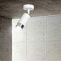 Faretto Orientabile 1 Luce Ragnar A Cilindro In Acciaio Bianco E Cromo LA0174-EB-PL1-BI-OR