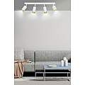 Plafoniera 4 Luci A Faretti Orientabili A Cilindro In Acciaio Bianco E Oro LA0174-EB-PL4-BI-OR