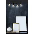 Plafoniera 4 Luci A Faretti Orientabili A Cilindro In Acciaio Nero E Oro LA0174-EB-PL4-NR-OR
