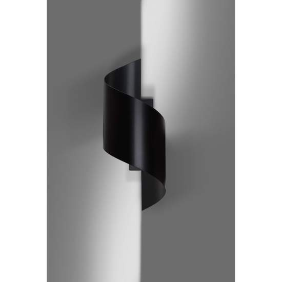 Applique Moderna 1 Luce Ubbe A Fascia In Acciaio Nero LA0176-EB-AP1-NR