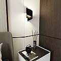 Applique Moderna 1 Luce Ubbe A Fascia In Acciaio Nero LA0176-EB-AP1-NR