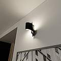 Applique Moderna 1 Luce Ubbe A Fascia In Acciaio Nero LA0176-EB-AP1-NR