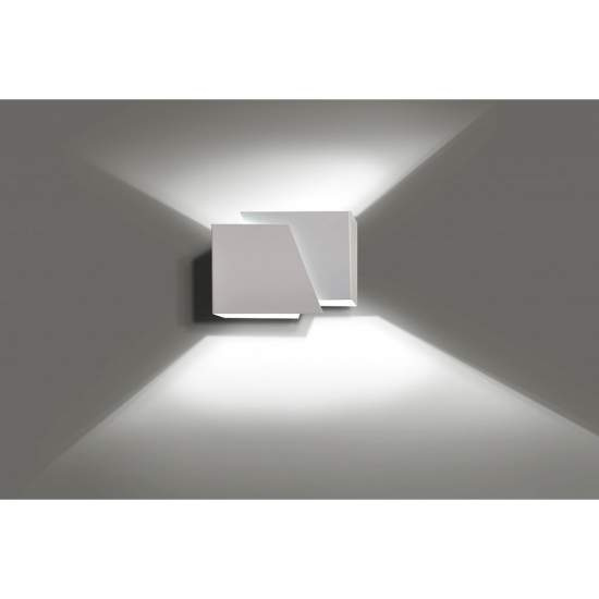 Applique Moderna 1 Luce Bjorn A Forma Geometrica In Acciaio Bianco LA0177-EB-AP1-BI