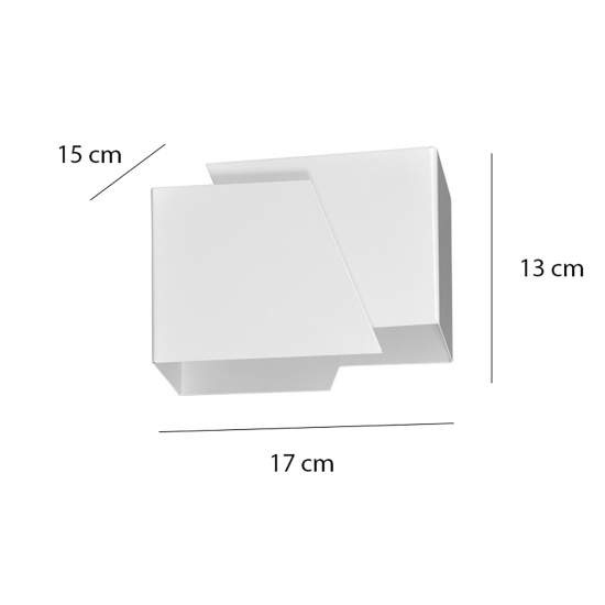 Applique Moderna 1 Luce Bjorn A Forma Geometrica In Acciaio Bianco LA0177-EB-AP1-BI