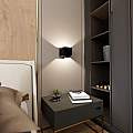 Applique Moderna 1 Luce Bjorn A Forma Geometrica In Acciaio Nero LA0177-EB-AP1-NR