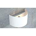 Applique Moderna 1 Luce Floki Fascia In Acciaio Bianco LA0178-EB-AP1-BI