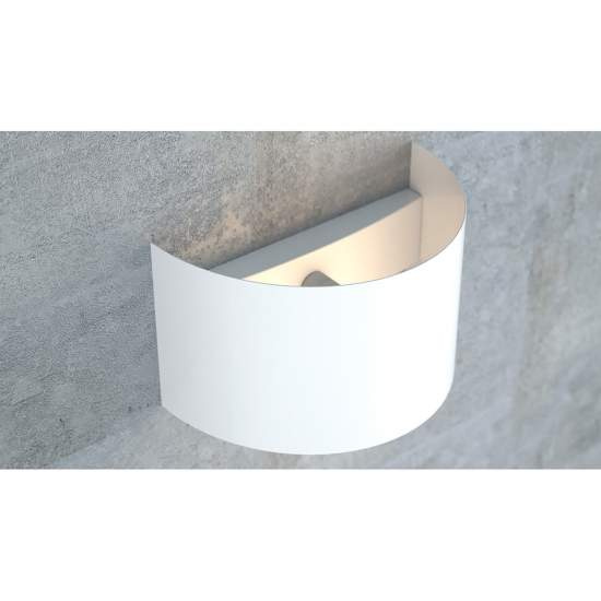 Applique Moderna 1 Luce Floki Fascia In Acciaio Bianco LA0178-EB-AP1-BI
