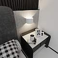 Applique Moderna 1 Luce Floki Fascia In Acciaio Bianco LA0178-EB-AP1-BI