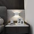 Applique Moderna 1 Luce Floki Fascia In Acciaio Bianco LA0178-EB-AP1-BI