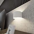 Applique Moderna 1 Luce Floki Fascia In Acciaio Bianco LA0178-EB-AP1-BI