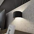 Applique Moderna 1 Luce Floki Fascia In Acciaio Nero LA0178-EB-AP1-NR