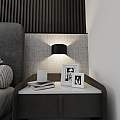 Applique Moderna 1 Luce Floki Fascia In Acciaio Nero LA0178-EB-AP1-NR
