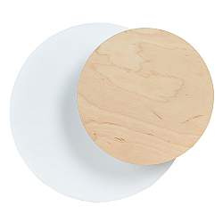 Applique 1 Luce A Disco Con Base In Acciaio Bianco E Legno Naturale Applique 1 Luce A Disco Con Base In Acciaio Bianco E Legno Naturale