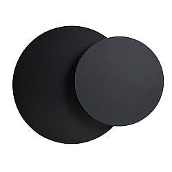 Applique 1 Luce A Disco Con Base In Acciaio Nero Applique 1 Luce A Disco Con Base In Acciaio Nero