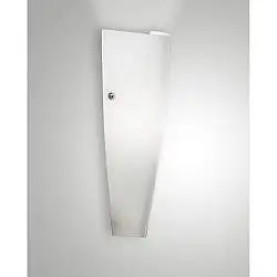 Dedalo Applique Bianca IP44 Unica Luce Stile Elegante in Metallo e Vetro Soffiato