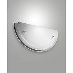 Applique Bianca Hill Collezione HILL 1 Luce in Metallo e Vetro Cromo Moderne