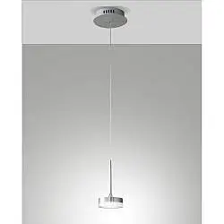 Sospensione Dunk 1 Luce Alluminio Spazzolato Collezione DUNK Stile Moderno Elegante