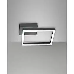 Lampada da soffitto Bard Applique Antracite 1 Luce LED design moderno per interni