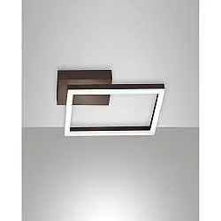 Lampada Bard Applique Corten 1 Luce Ruggine Calda Design Moderno Fabas
